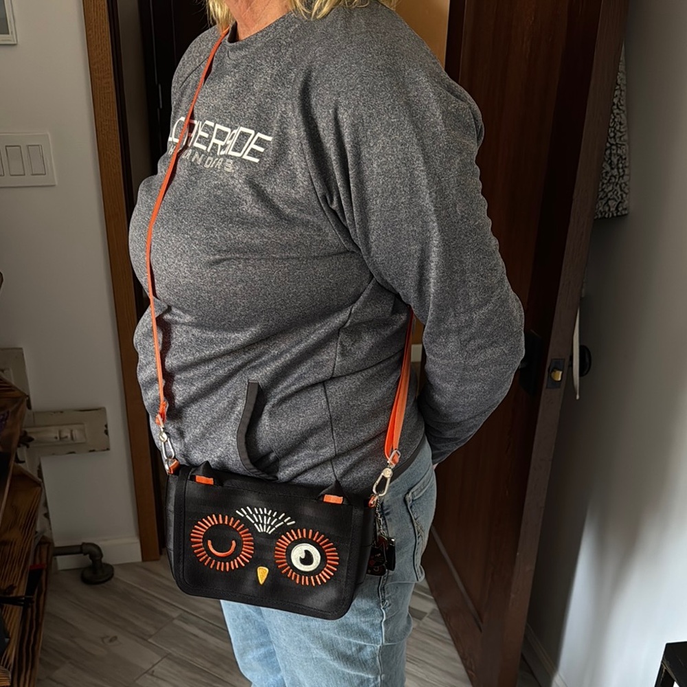 Harvey Black Owl Crossbody Bag - Picture 5 of 5
